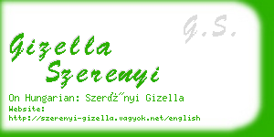 gizella szerenyi business card